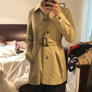Theory tan trench coat